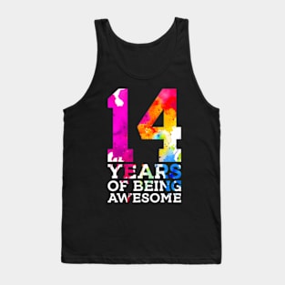 14 Years Of Being Awesome 14Th Birthday Tank Top